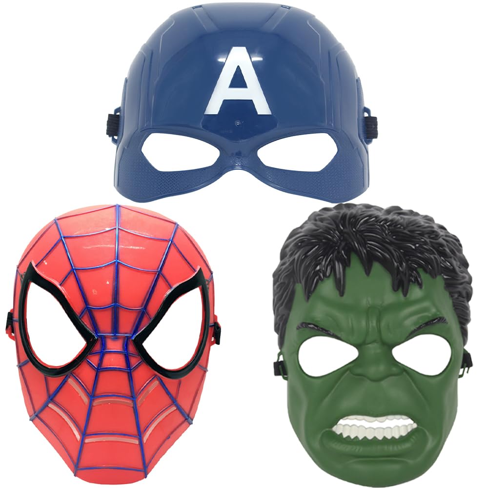 Avazera Superhero Mask for Kids — 3-Piece Costume Accessory for Parties & Halloween