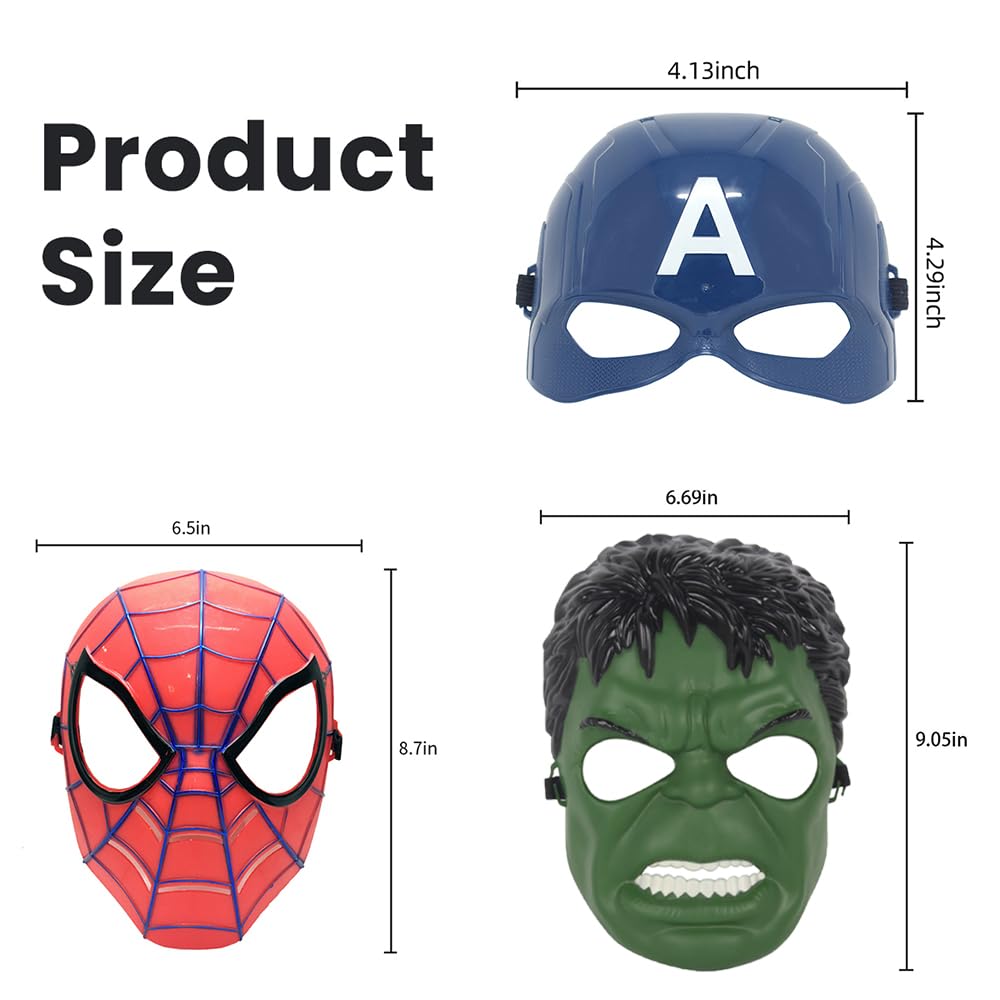 Avazera Superhero Mask for Kids — 3-Piece Costume Accessory for Parties & Halloween