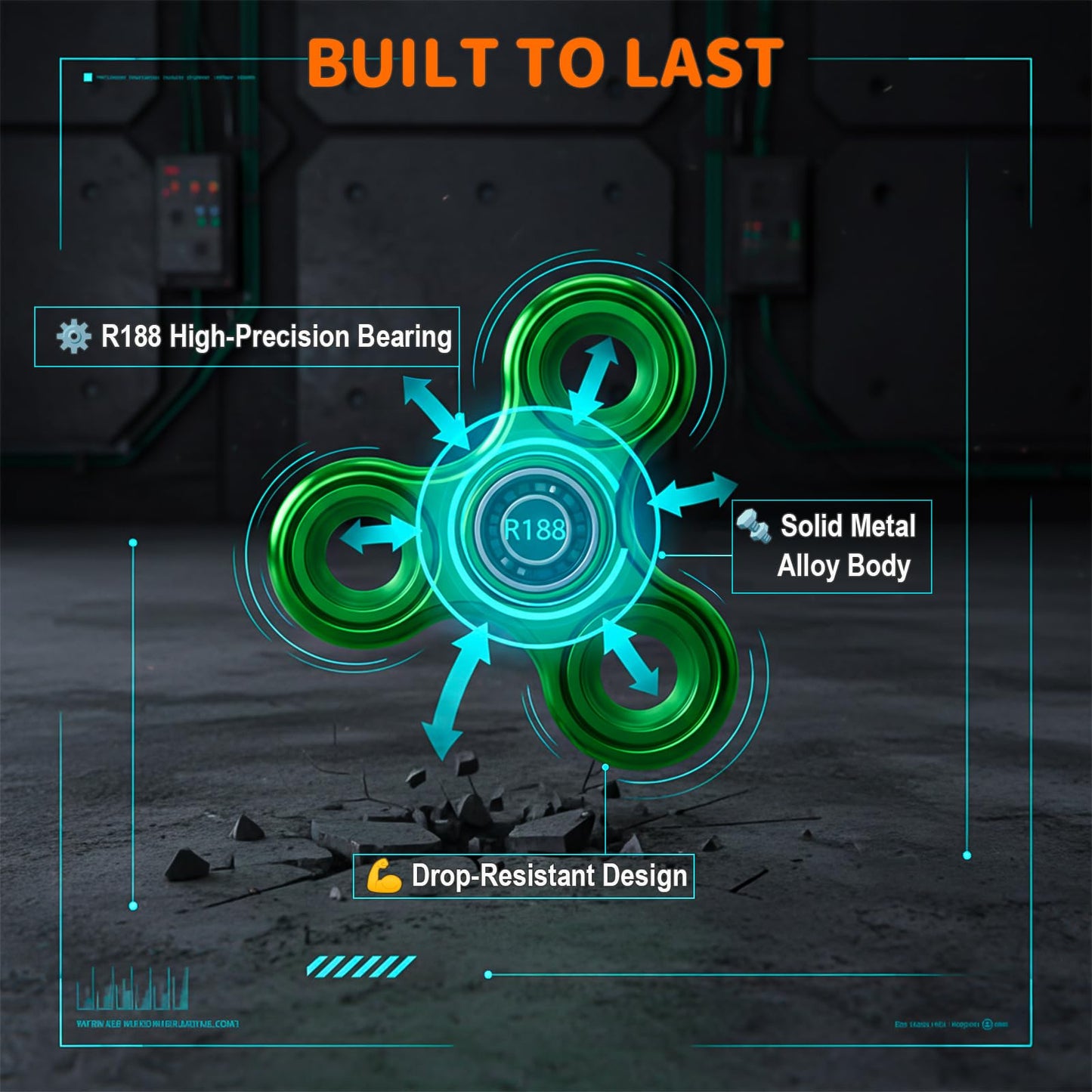 Aveloki Fidget Toys 5 Pack – Durable Metal Spinner for Focus & Stress Relief