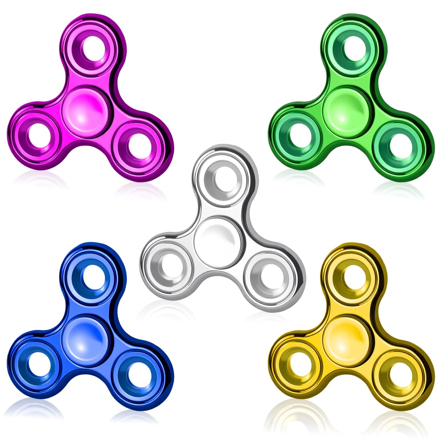 Aveloki Fidget Toys 5 Pack – Durable Metal Spinner for Focus & Stress Relief