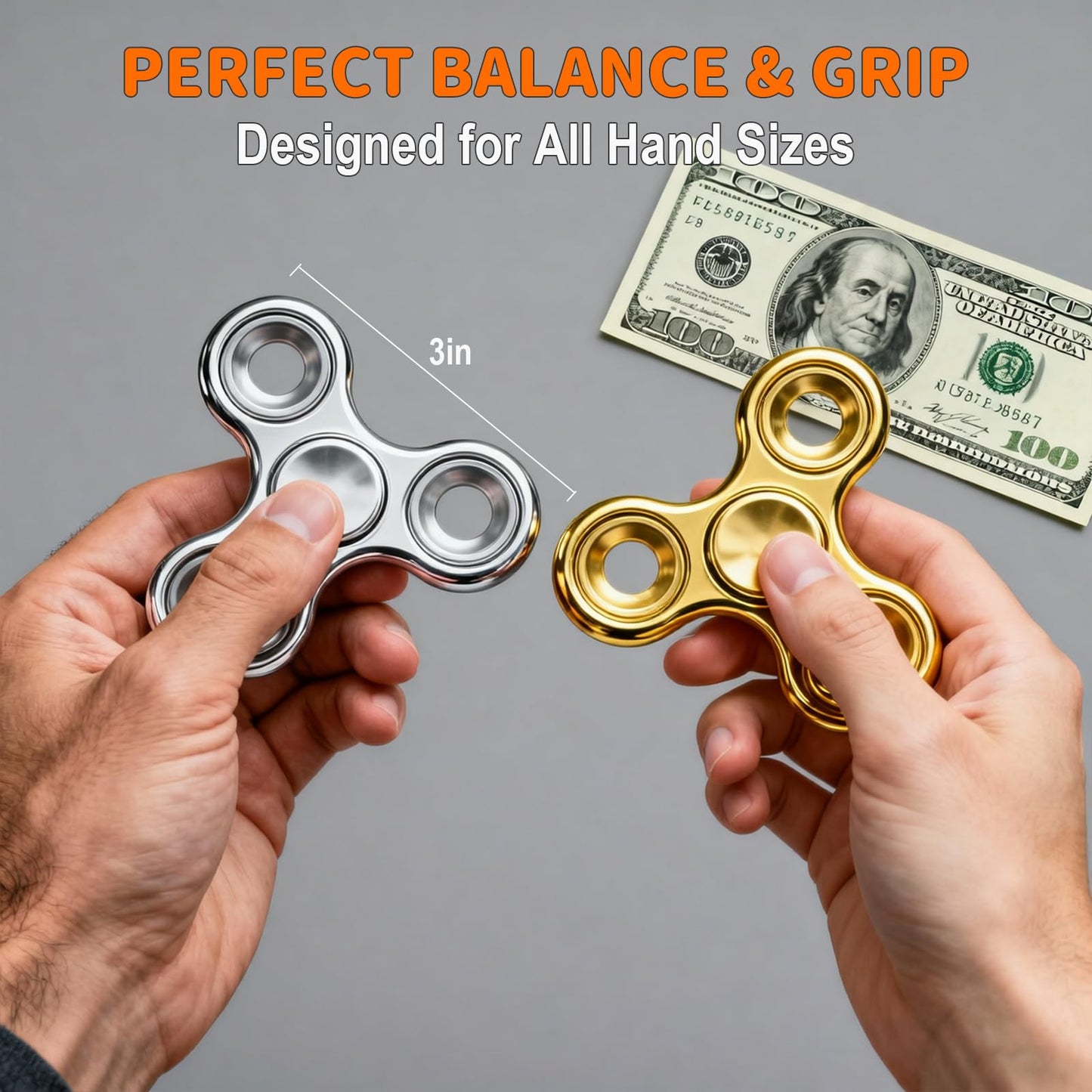 Aveloki Fidget Toys 5 Pack – Durable Metal Spinner for Focus & Stress Relief