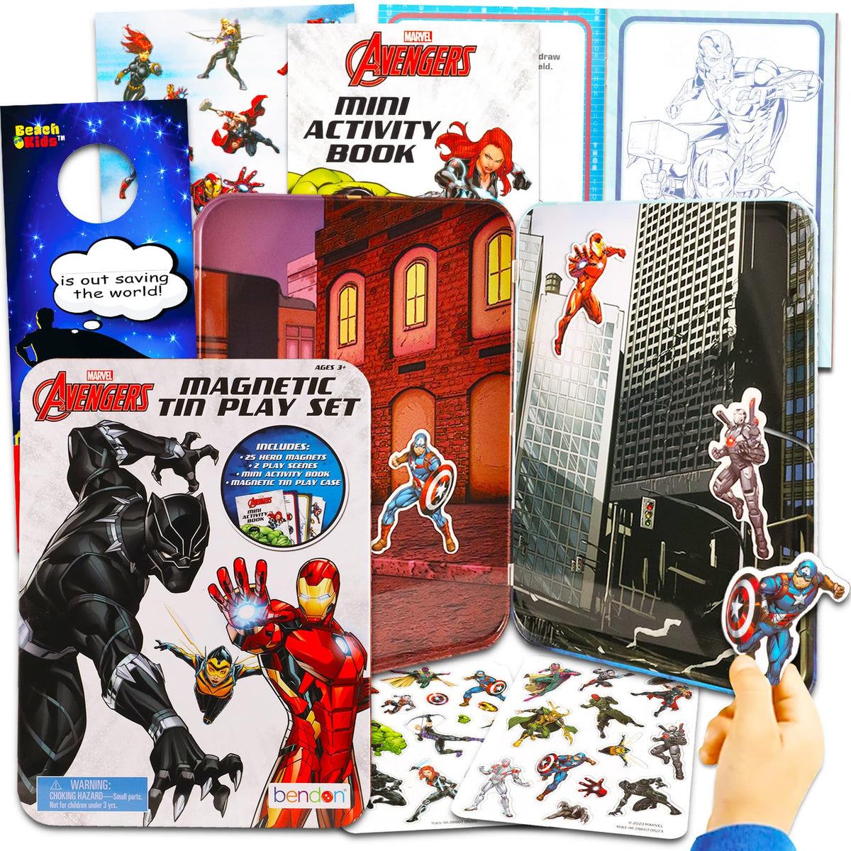 Avengers Magnetic Creations Toy Bundle – 40-Piece Set with Stickers & More | Avengers