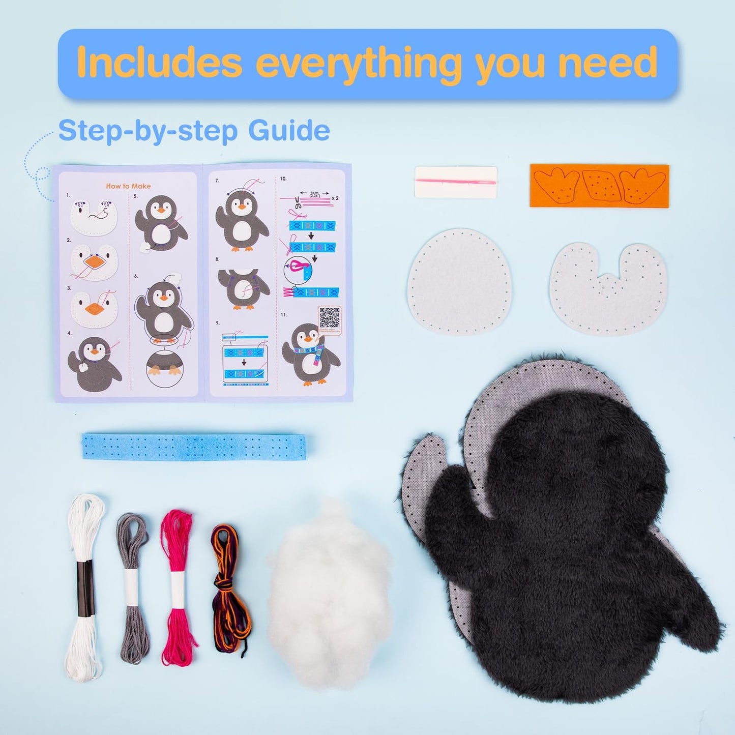 Avenir My First Sewing Kit for Beginners 6+ | Plush DIY Animals