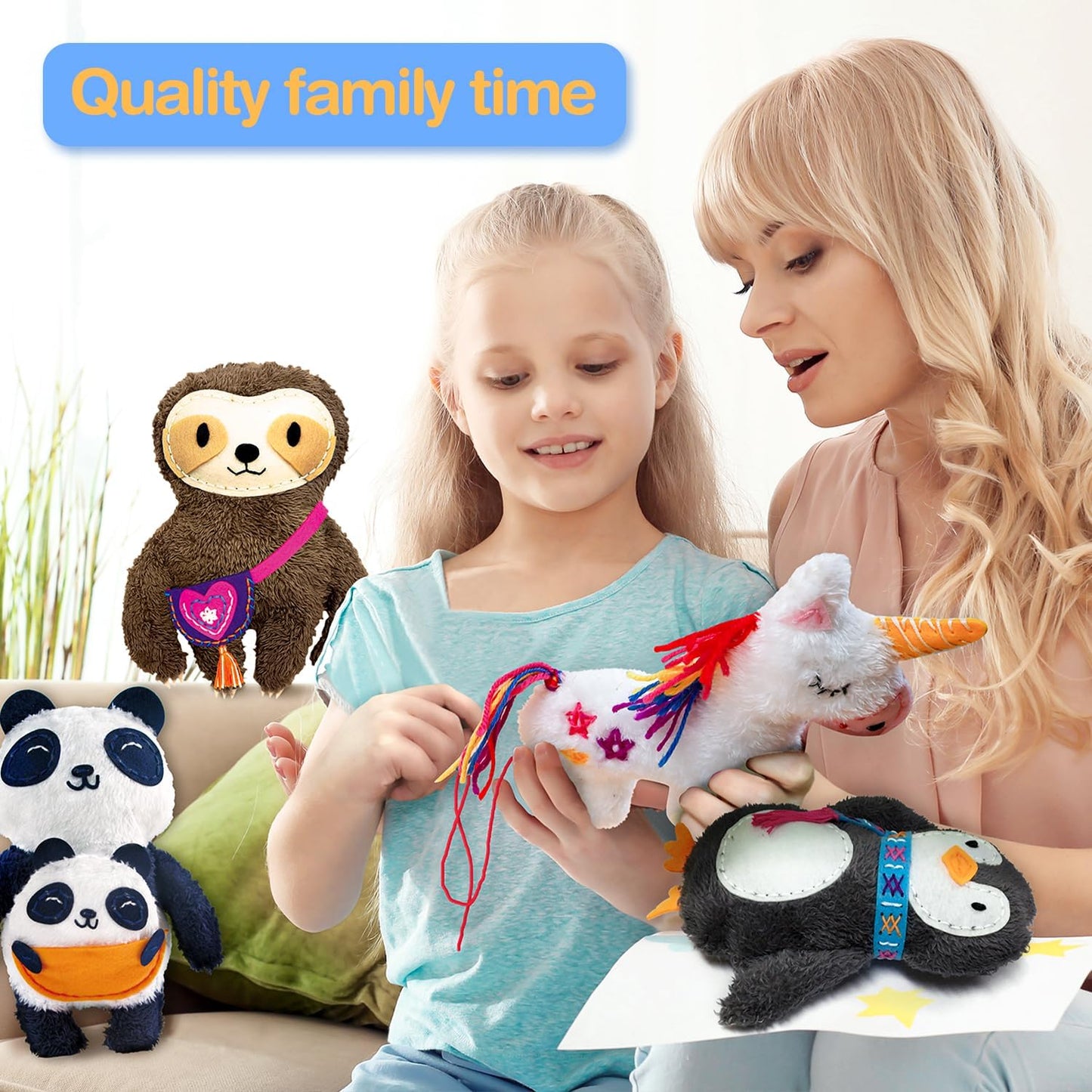Avenir My First Sewing Kit for Beginners 6+ | Plush DIY Animals