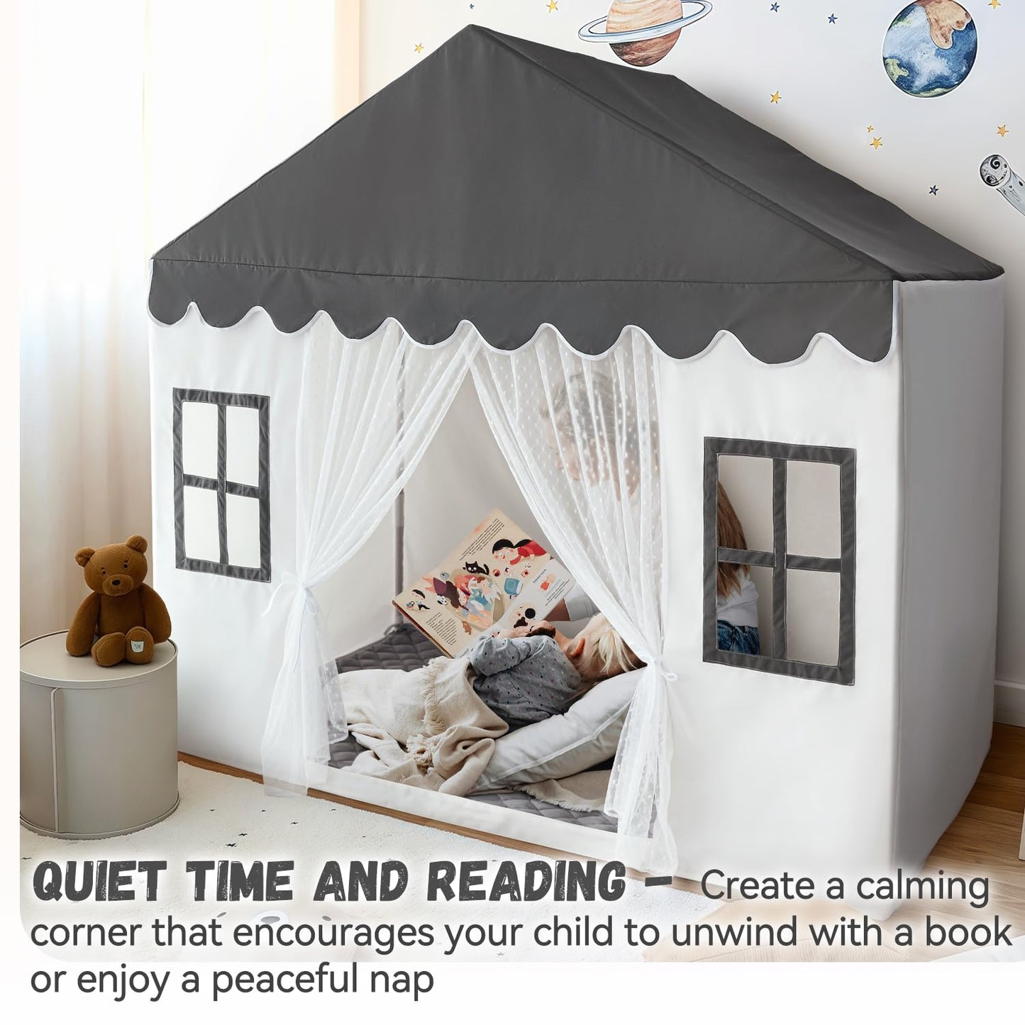 Avrsol Kids Play Tent with Padded Mat — Large Indoor Playhouse