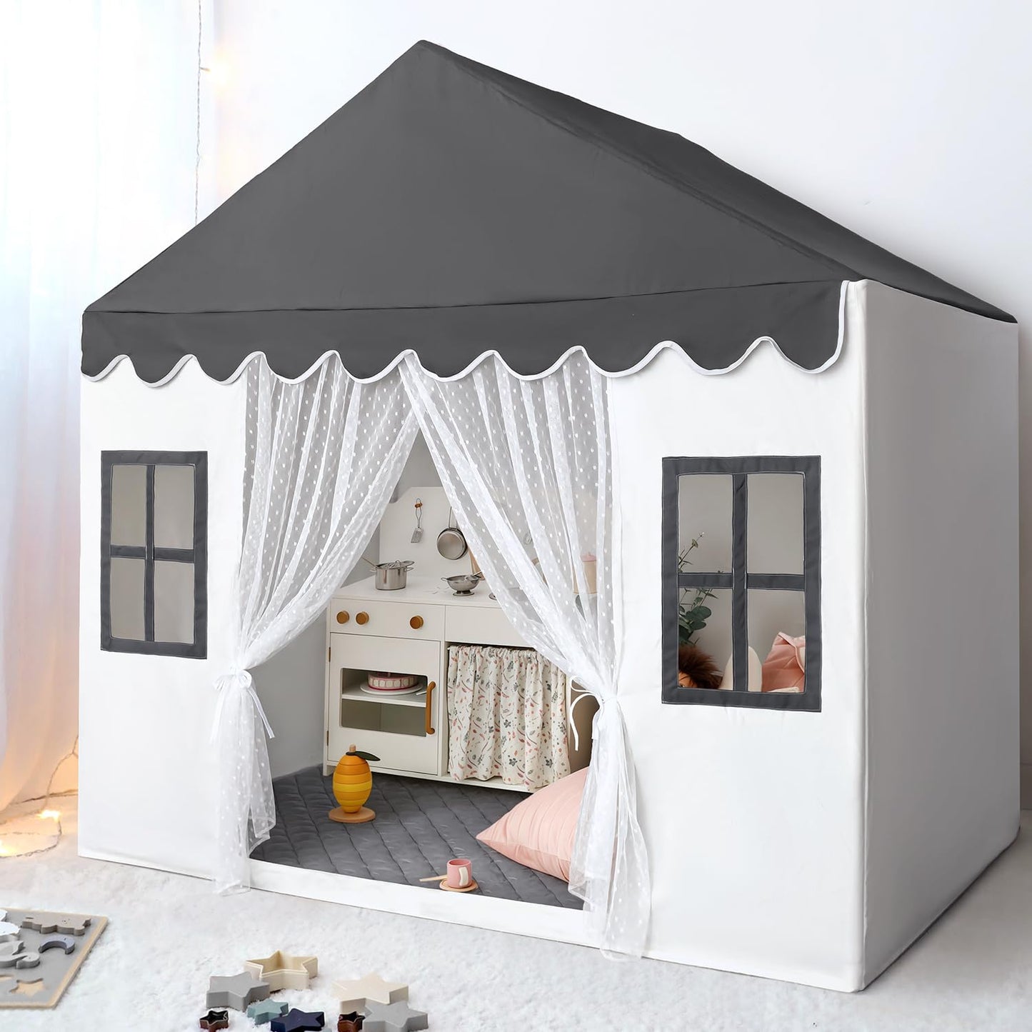Avrsol Kids Play Tent with Padded Mat — Large Indoor Playhouse