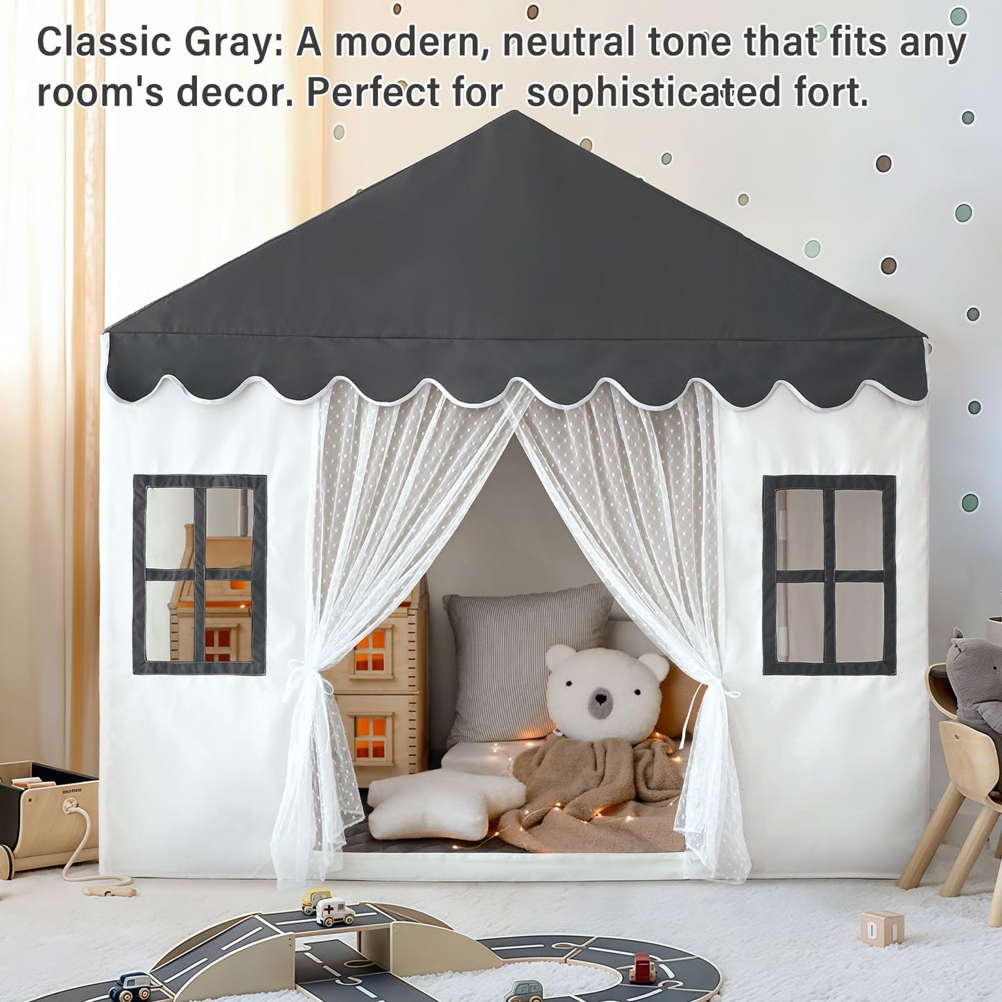 Avrsol Kids Play Tent with Padded Mat — Large Indoor Playhouse