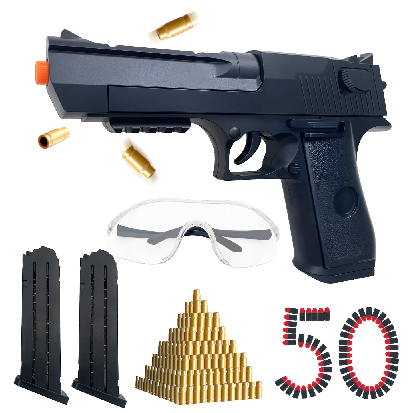 Awadas Shell-Ejecting Blaster – ASTM-Certified Safe Foam, 32ft Range, Goggles Included | Gift for 6+
