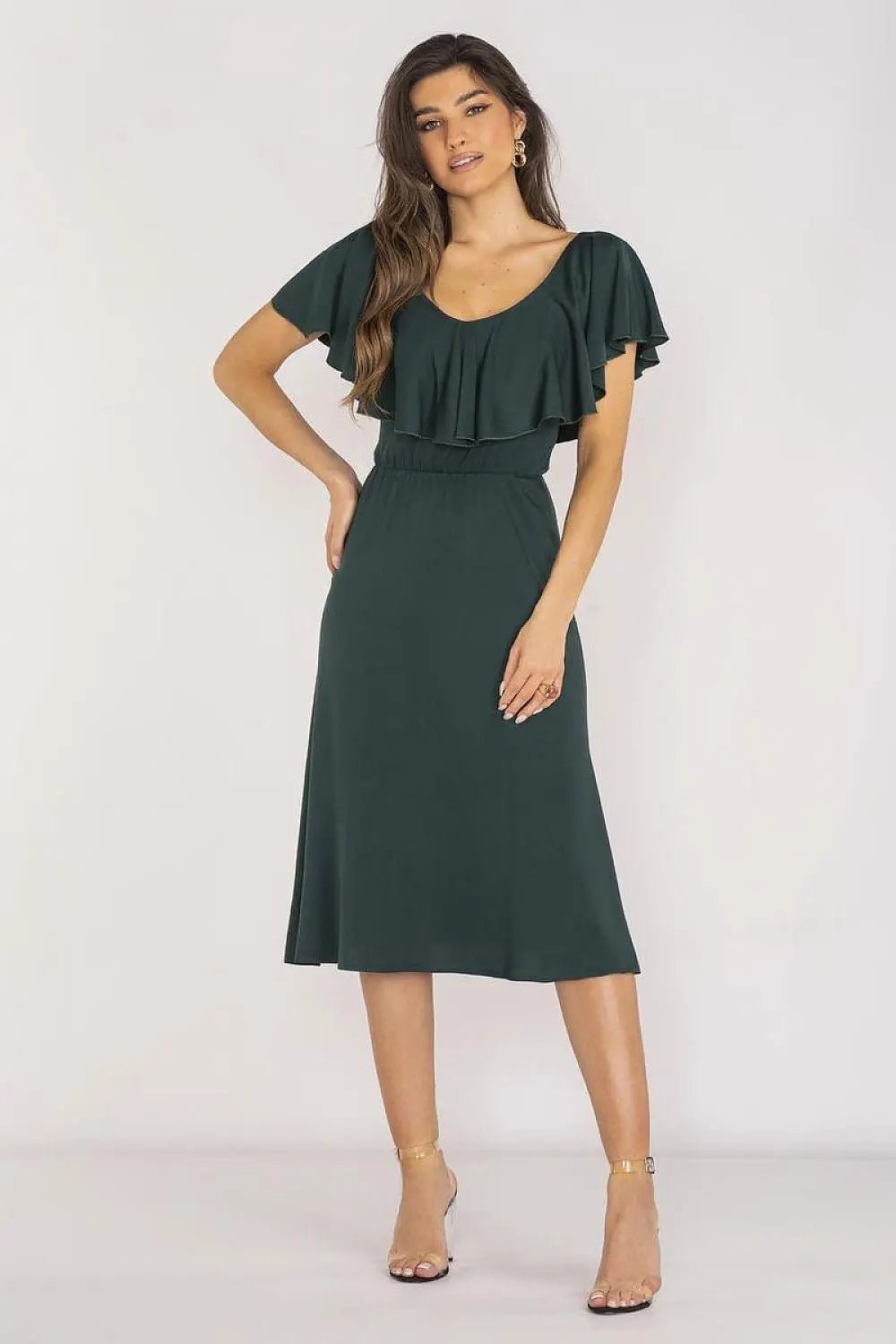 awama extremely elegant and feminine midi length daydress