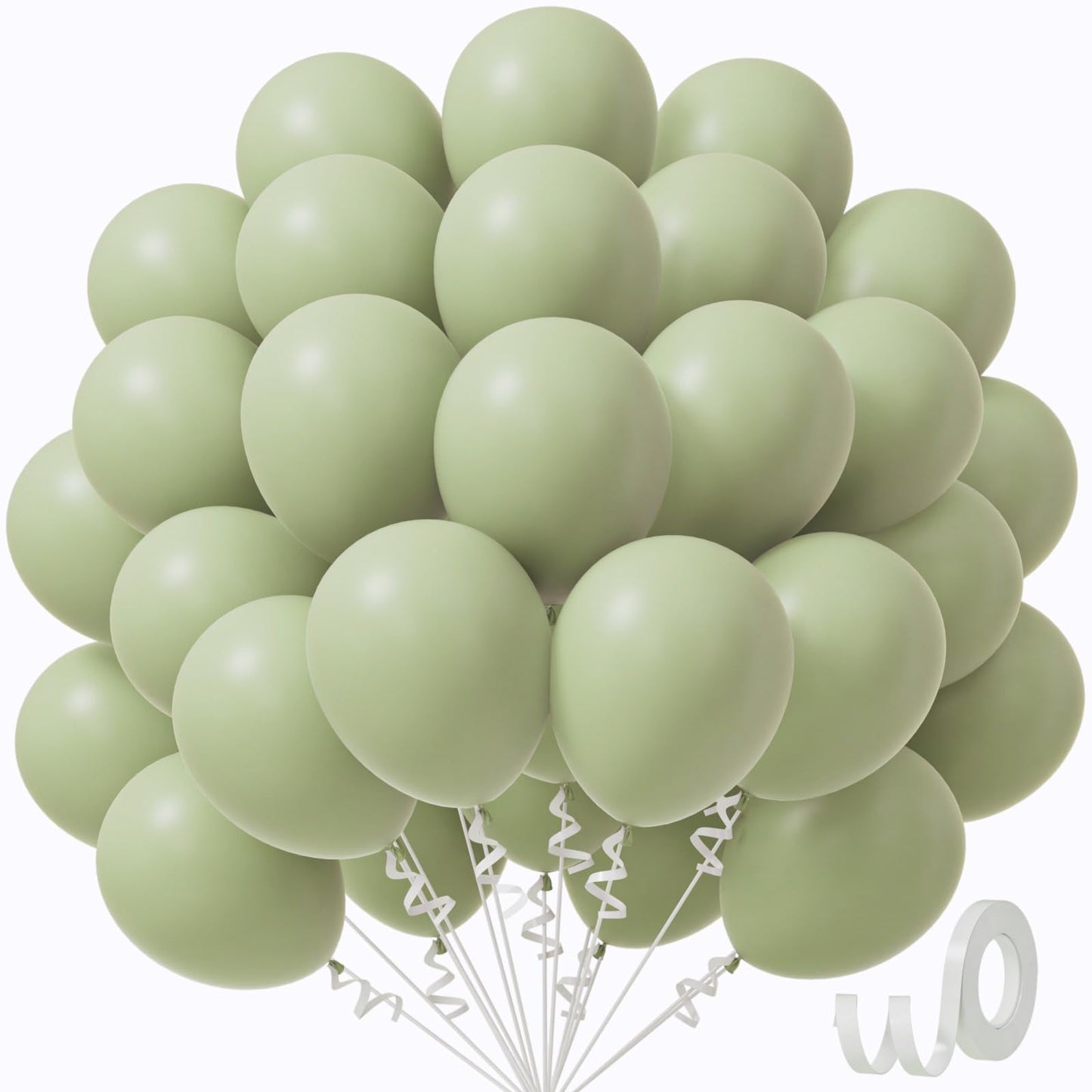 Sage Green Balloons 12in – 50ct Dusty Green Party Balloons for Weddings & Celebrations | awenztech