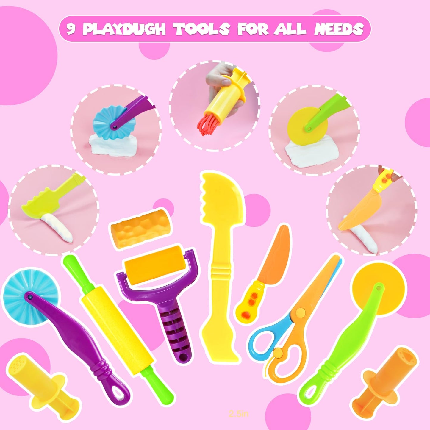 AWNOGKUE Playdough Tools Set — 18 Pcs for Kids Aged 4-8 | Creative Play Accessories