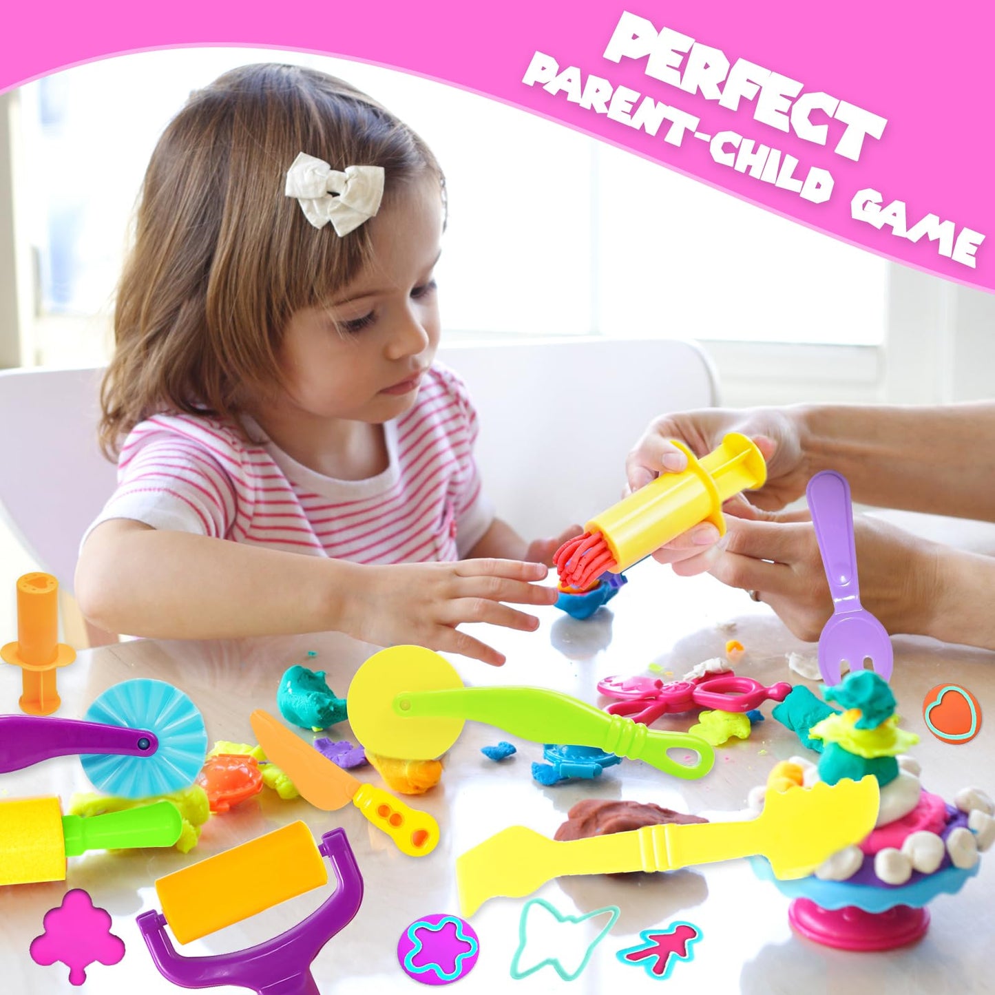 AWNOGKUE Playdough Tools Set — 18 Pcs for Kids Aged 4-8 | Creative Play Accessories