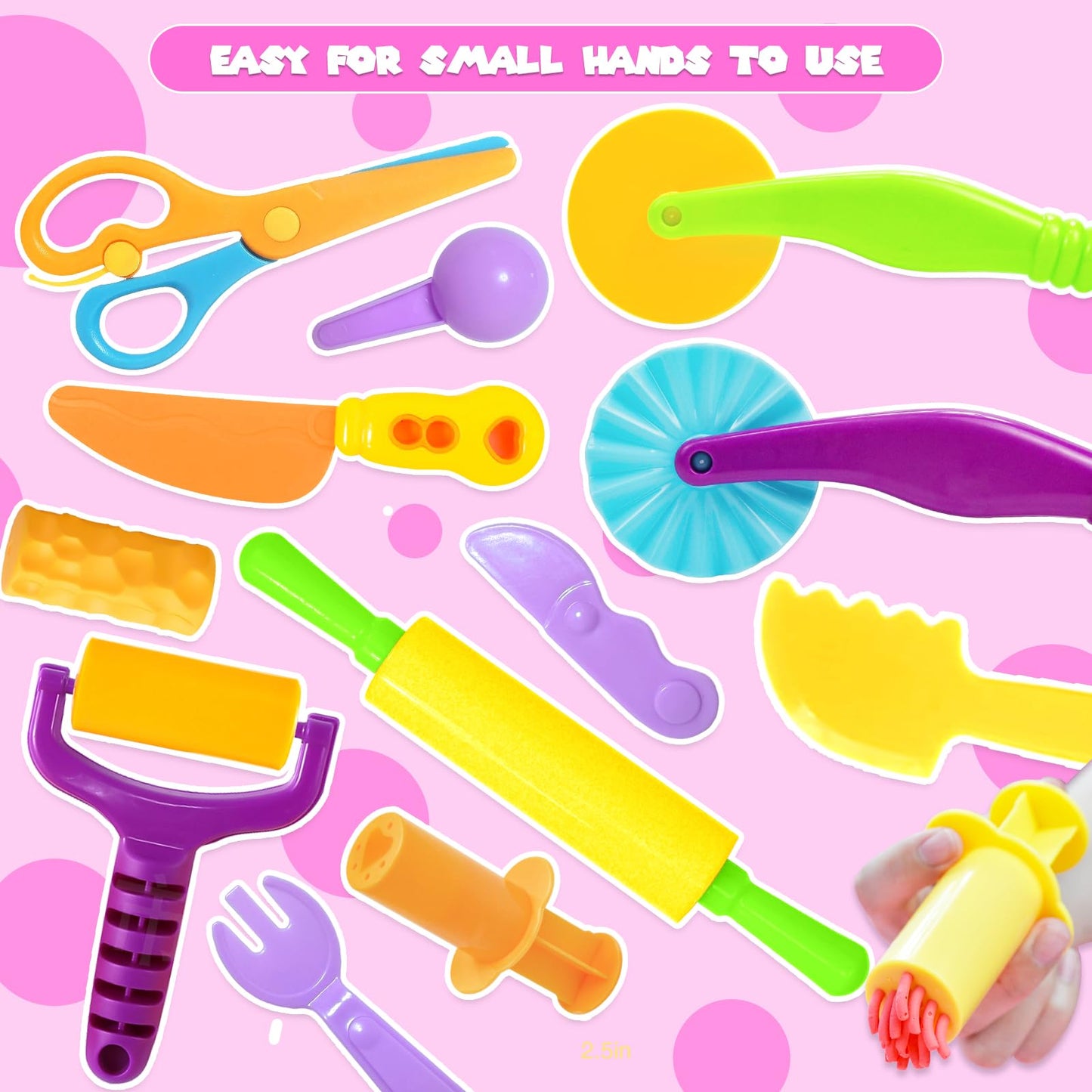 AWNOGKUE Playdough Tools Set — 18 Pcs for Kids Aged 4-8 | Creative Play Accessories