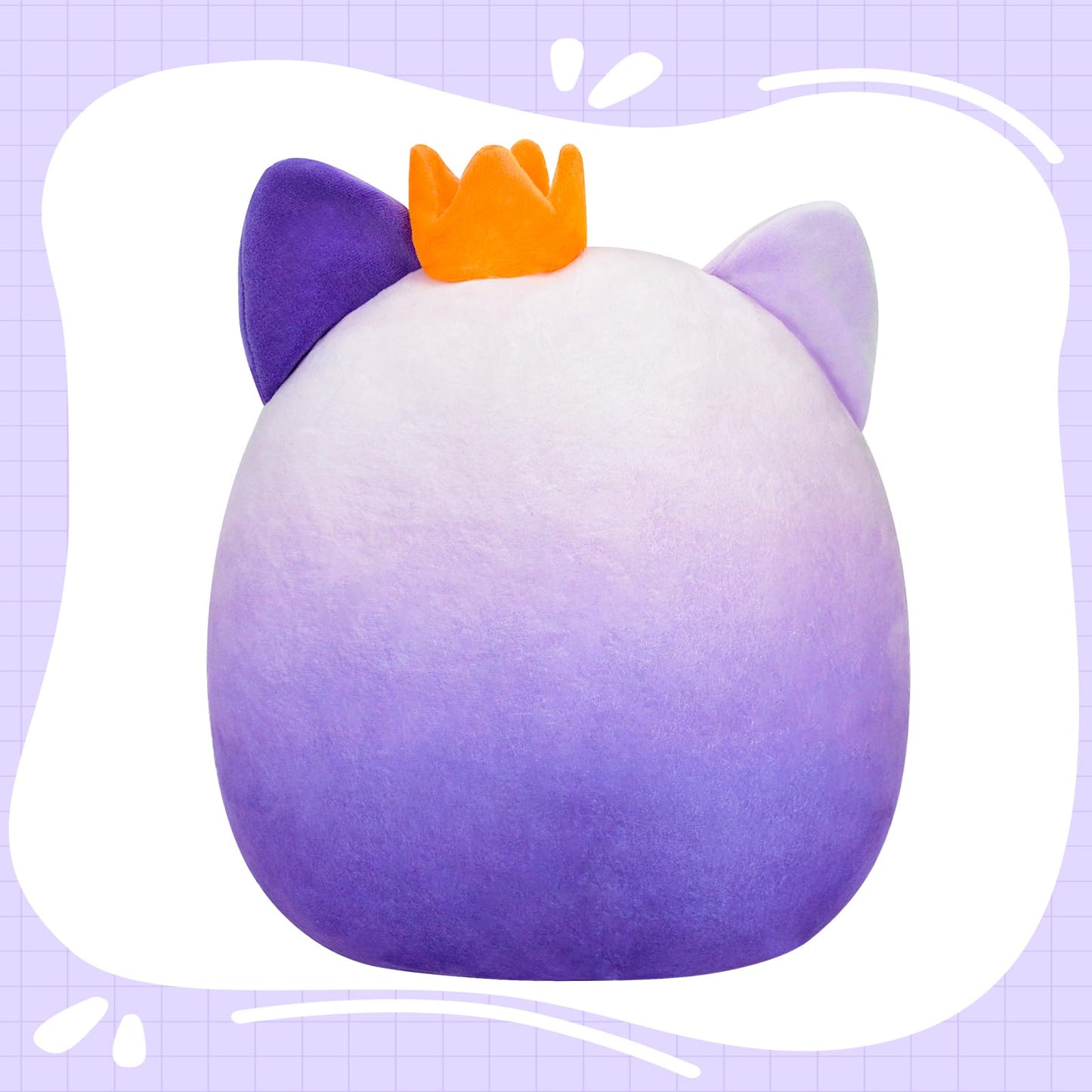 AWNOGKUE 14-Inch Gradient Purple Cat Plush – Soft Pillow & Birthday Gift for Kids