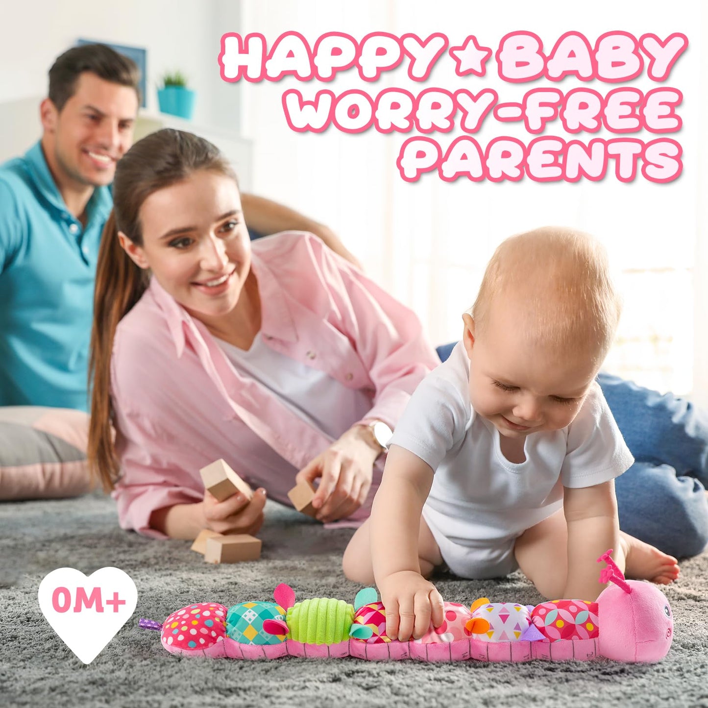 AWOTOY Baby Caterpillar: Multisensory Musical Toy for 0-12 Months
