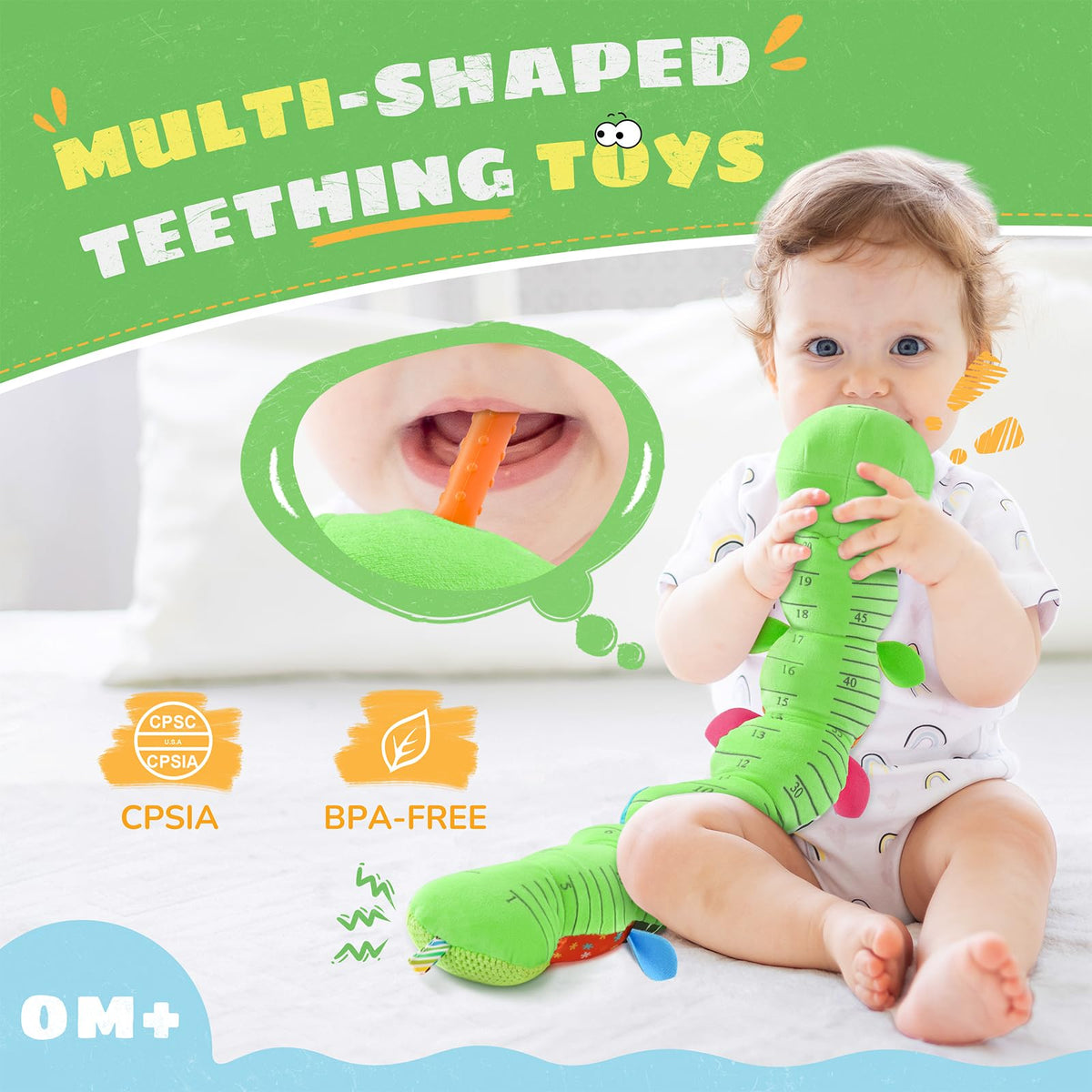 AWOTOY 6-in-1 Baby Toys: Music Caterpillar for 6-12 Months