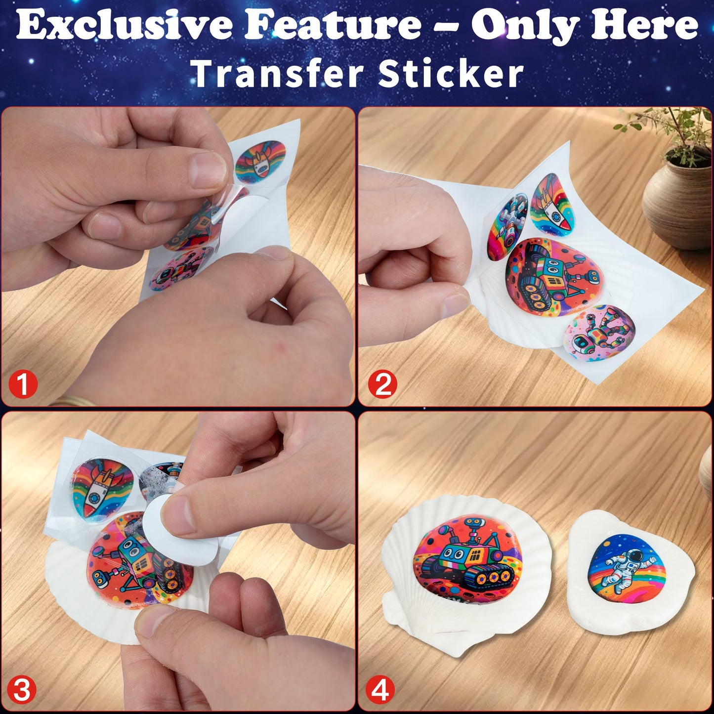 Awsoo Glow-in-the-Dark Rock & Shell Painting Kit for Kids — Creative Arts & Crafts Set