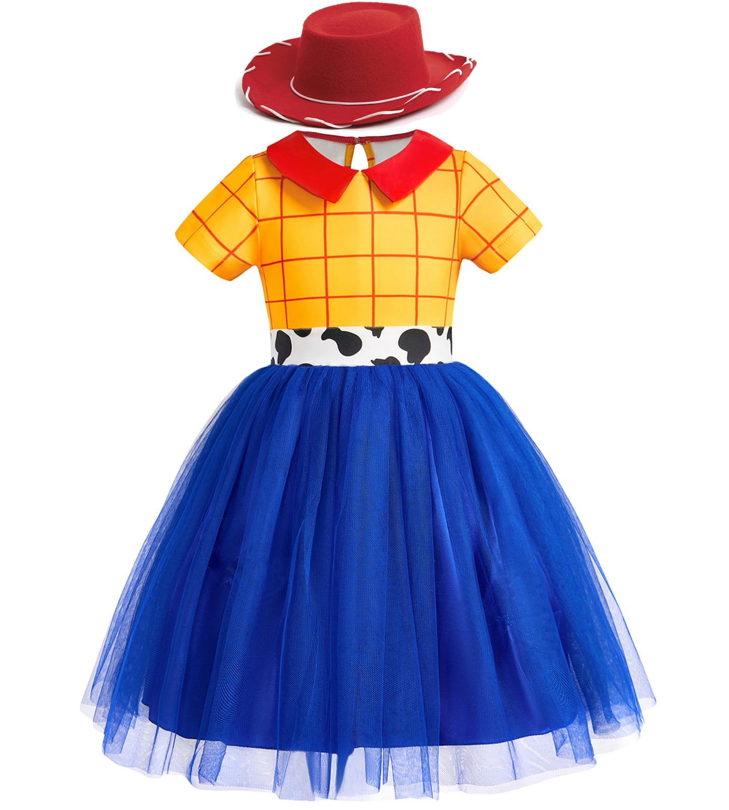 Axaxa Jessie Cowgirl Costume Dress for Girls - 6Y Halloween Party Princess Outfit