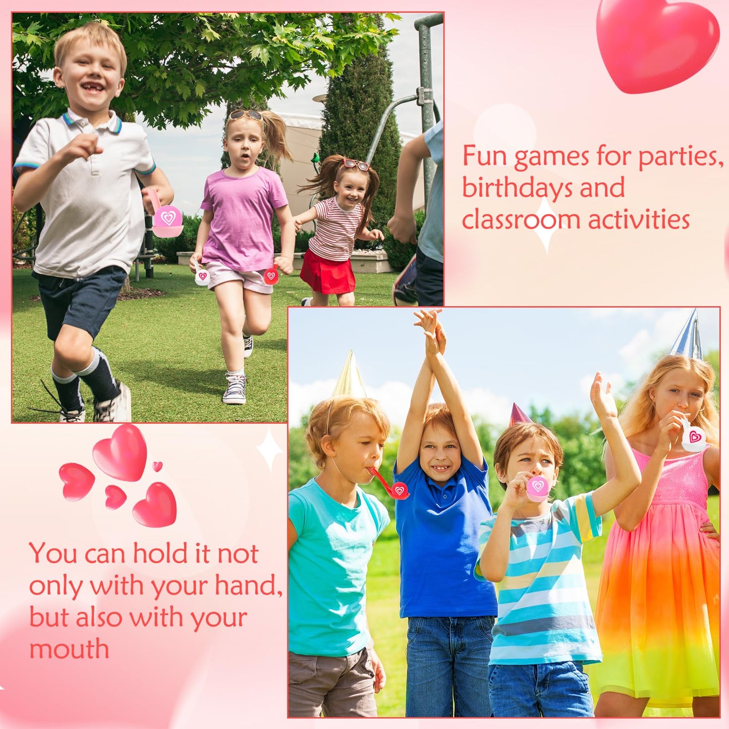 AXBMM 30-Pack Valentine Spoon Relay Set – Heart Ball & Spoon Race Game for Valentine’s Day