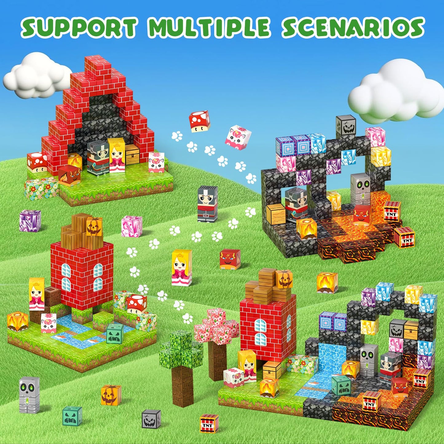 Axirata 208 PCS Magnetic Building Blocks – STEM Toy for Kids 3+ and Up