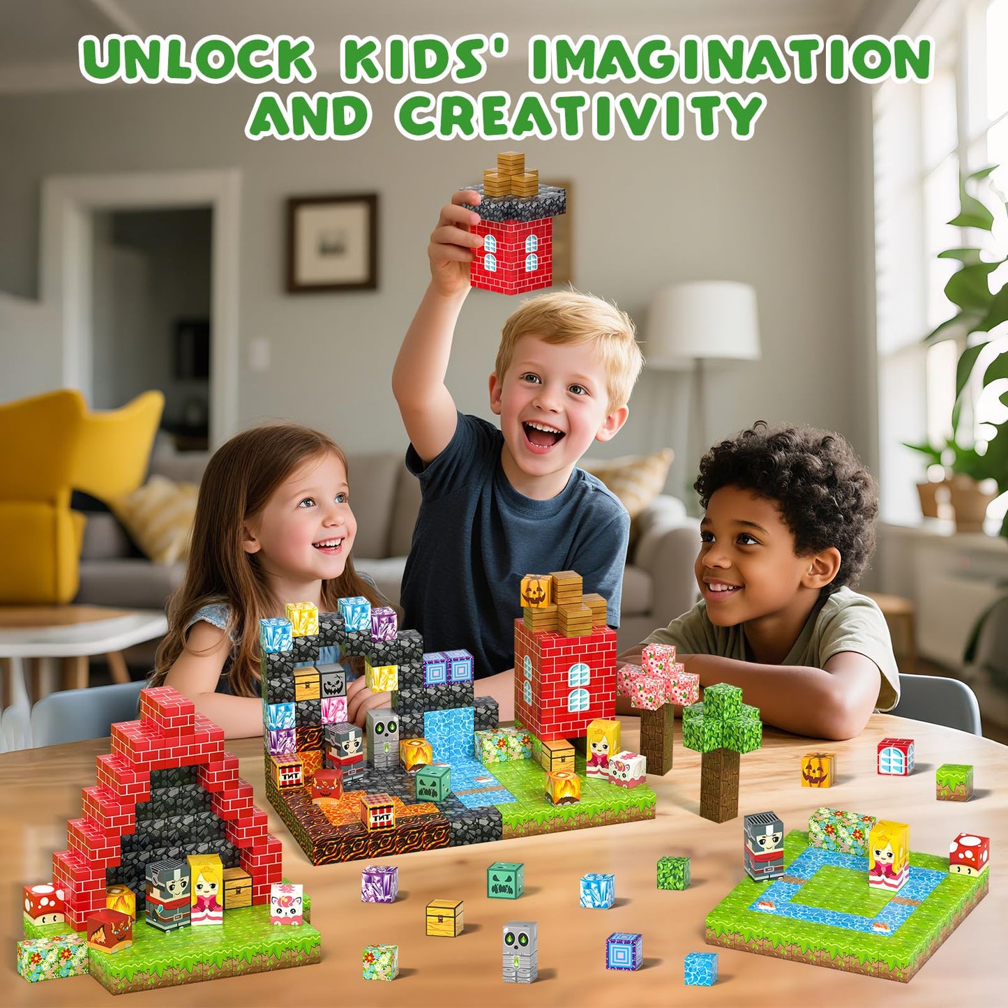 Axirata 208 PCS Magnetic Building Blocks – STEM Toy for Kids 3+ and Up