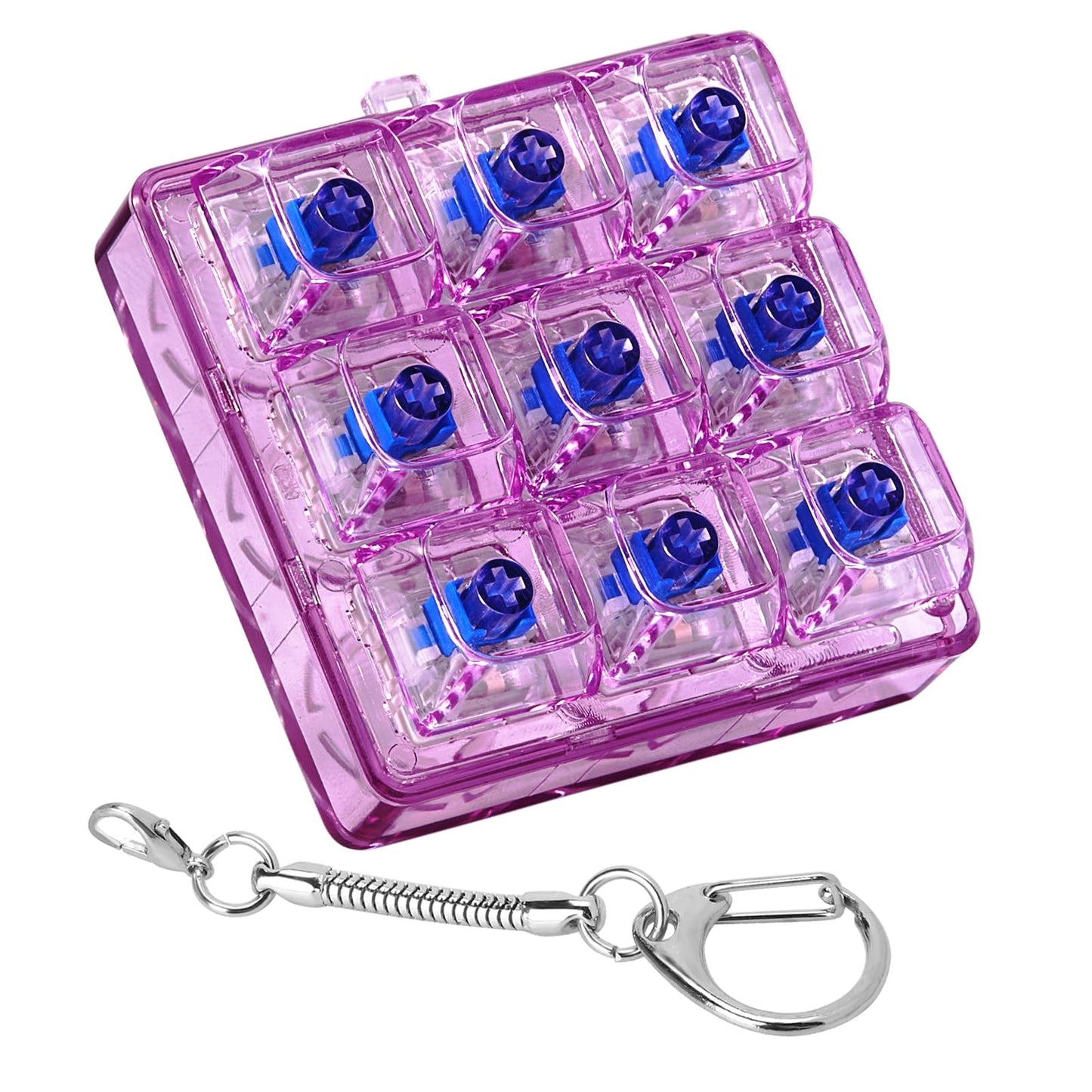 Axlksia Keyboard Fidget Toy - Fidget Clicker Keychain for Adults (Style D)