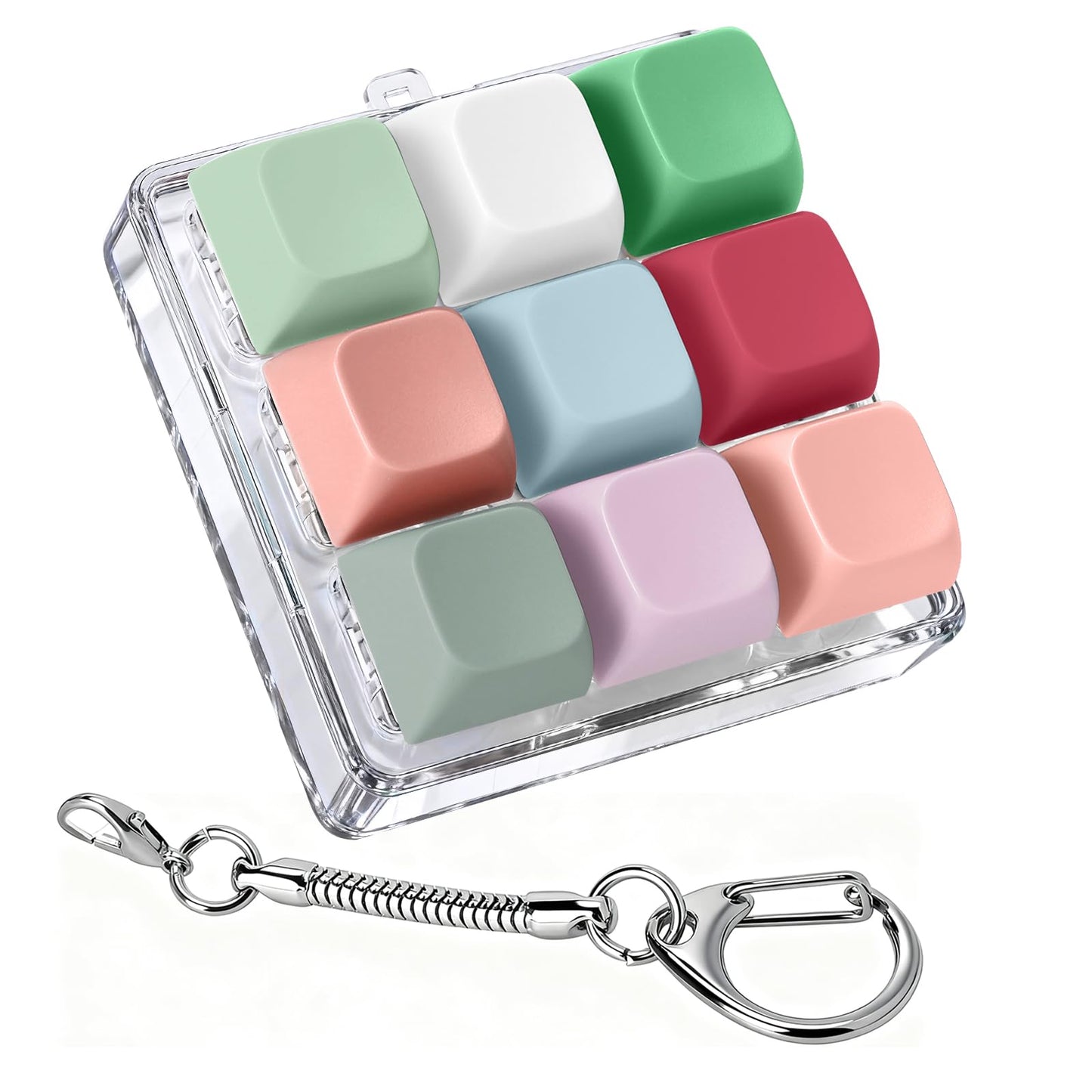 Axlksia Keyboard Fidget Toy – Fidget Clicker Keychain for Stress Relief & Focus (Style T)