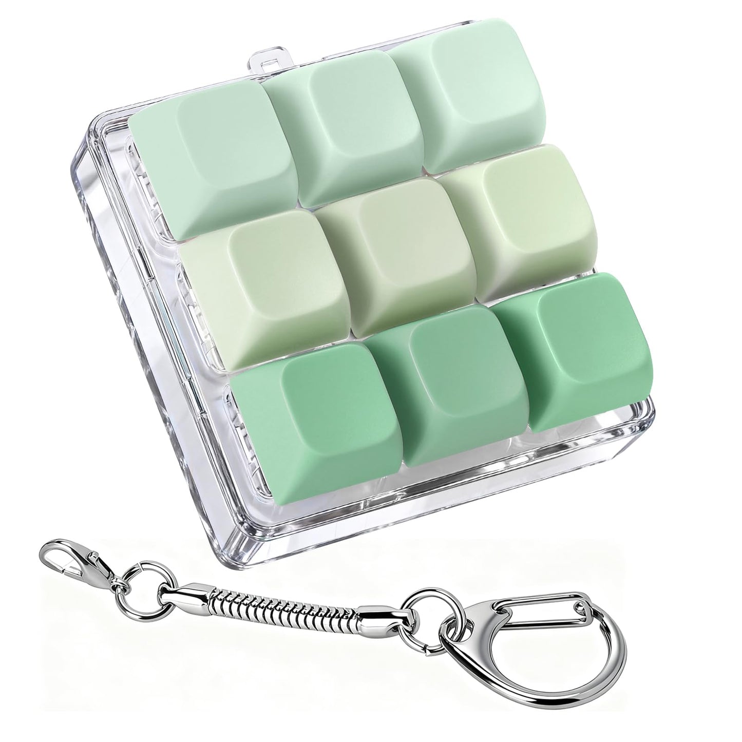 Axlksia Keyboard Fidget Toy – Portable Button Fidget Keychain for Stress Relief & Focus (Style A-C)