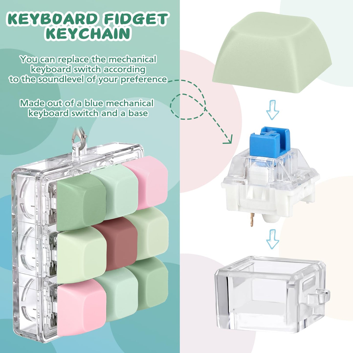 Axlksia Keyboard Fidget Toy Style X – Portable Stress Relief & Focus