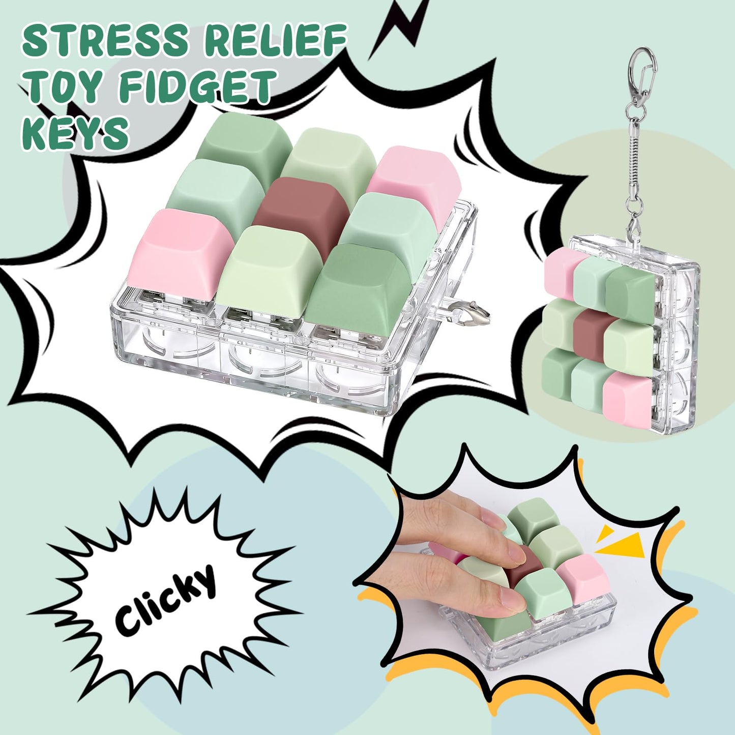 Axlksia Keyboard Fidget Toy Style X – Portable Stress Relief & Focus