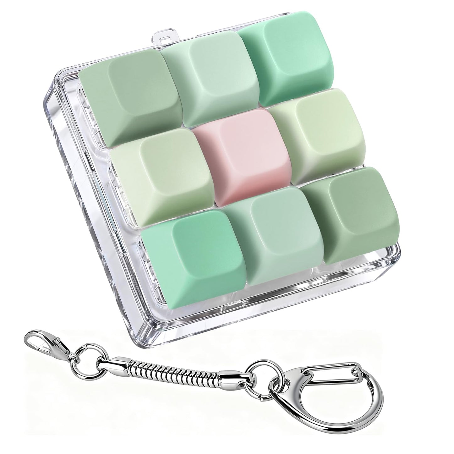 Axlksia Keyboard Fidget Toy – Portable Fidget Clicker Keychain for Focus and Stress Relief (Style Z)