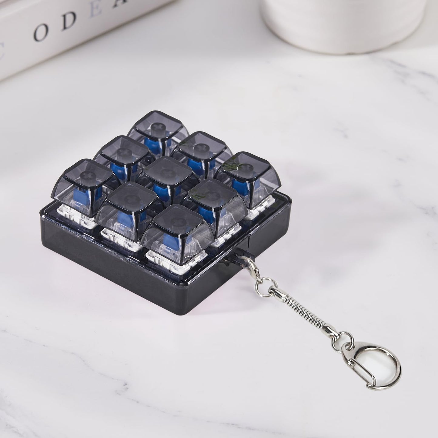 Axlksia Keyboard Fidget Toy – Portable Fidget Clicker Keychain (Style F)