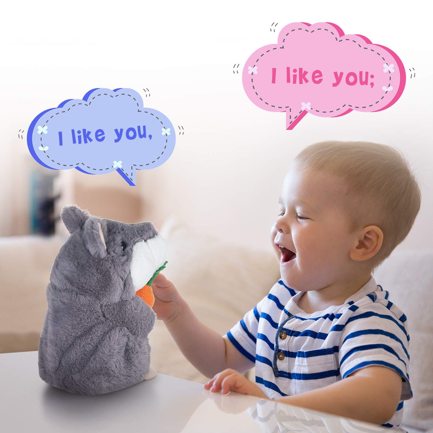 Ayeboovi Talking Hamster Repeats What You Say | Interactive Toy for Ages 2-7