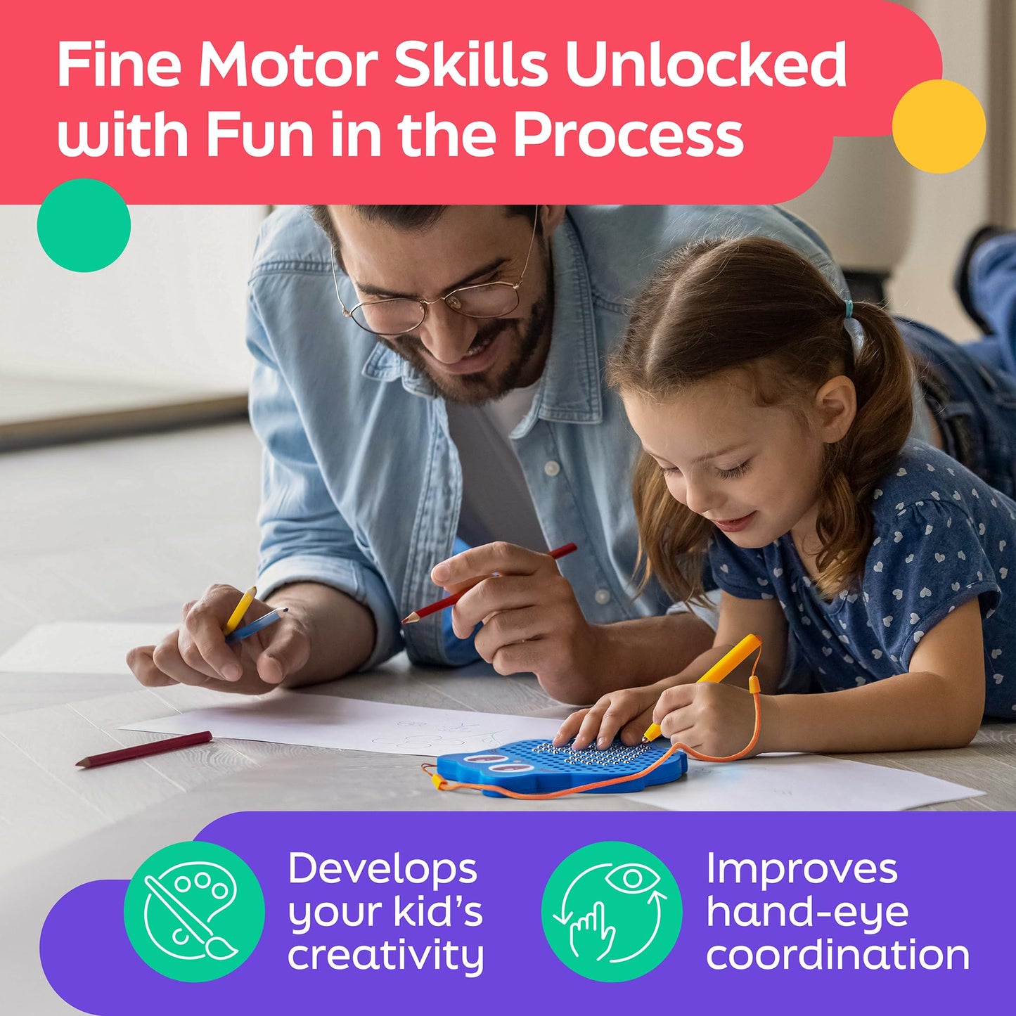 AYNAT FUN Magnetic Drawing Board for Kids & Toddlers – Mess-Free Travel Toy