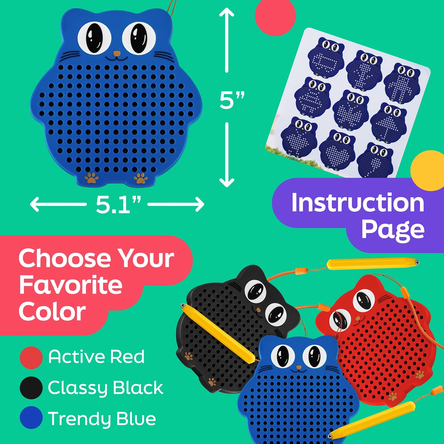AYNAT FUN Magnetic Drawing Board for Kids & Toddlers – Mess-Free Travel Toy