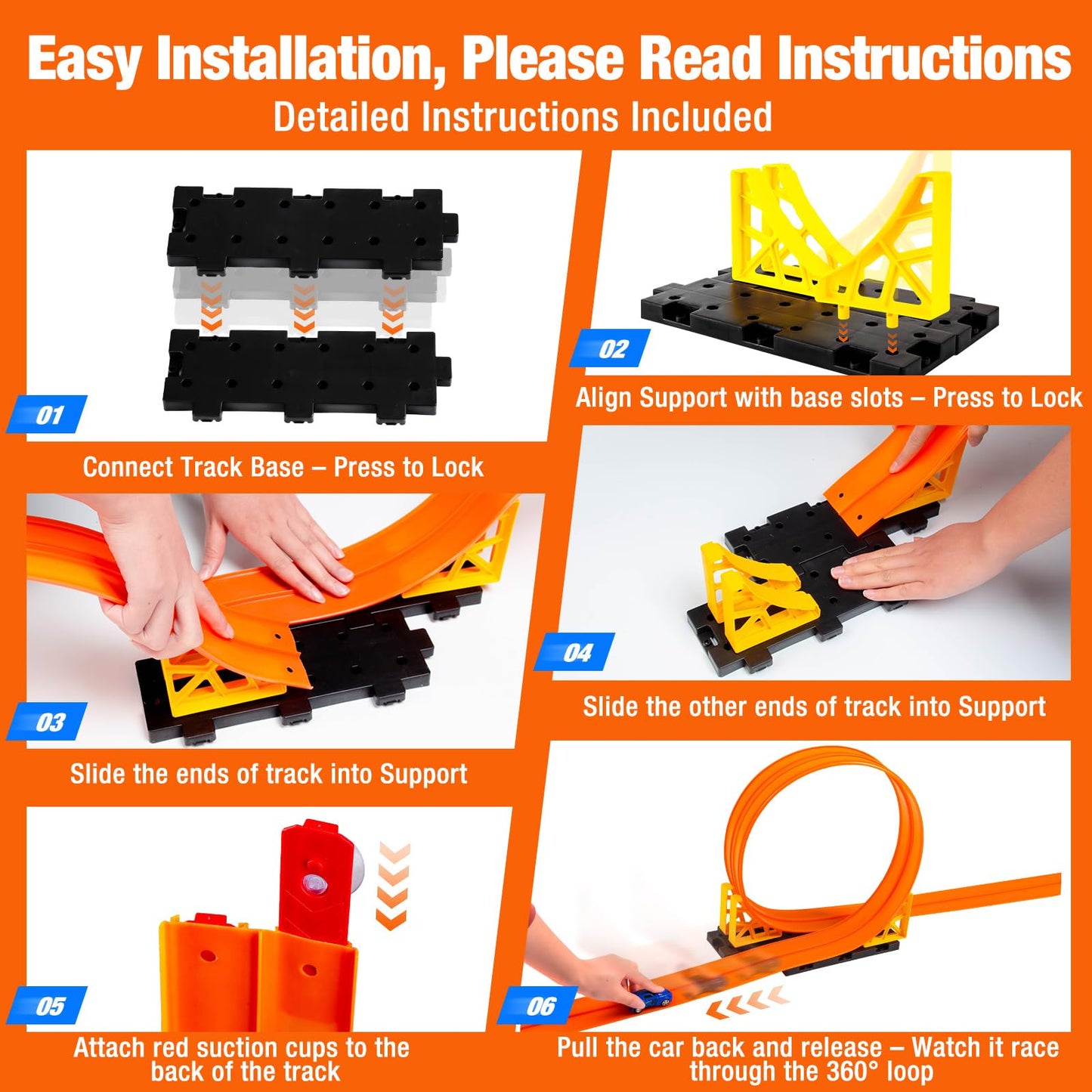 Aywewii 16.4 Ft Flexible Race Track – Roll-Up DIY Toy for 1/64 Cars | Valentines & Easter Gift