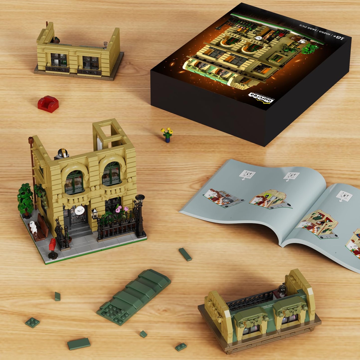 AZBHDTYS Nanny Building House Set – 1435 PCS, Lego Modular Compatible, Gifts for Fans 6+