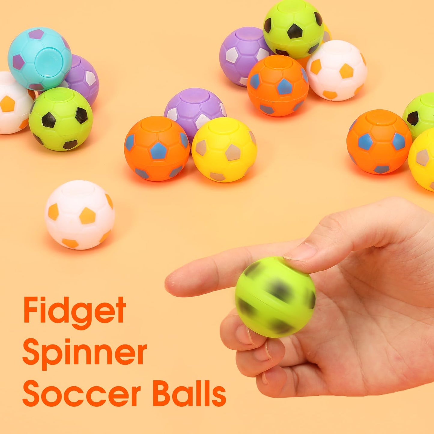 AZEN 96-Piece Soccer Ball Mini Fidget Spinners — Party Favors & Goody Bag Fillers