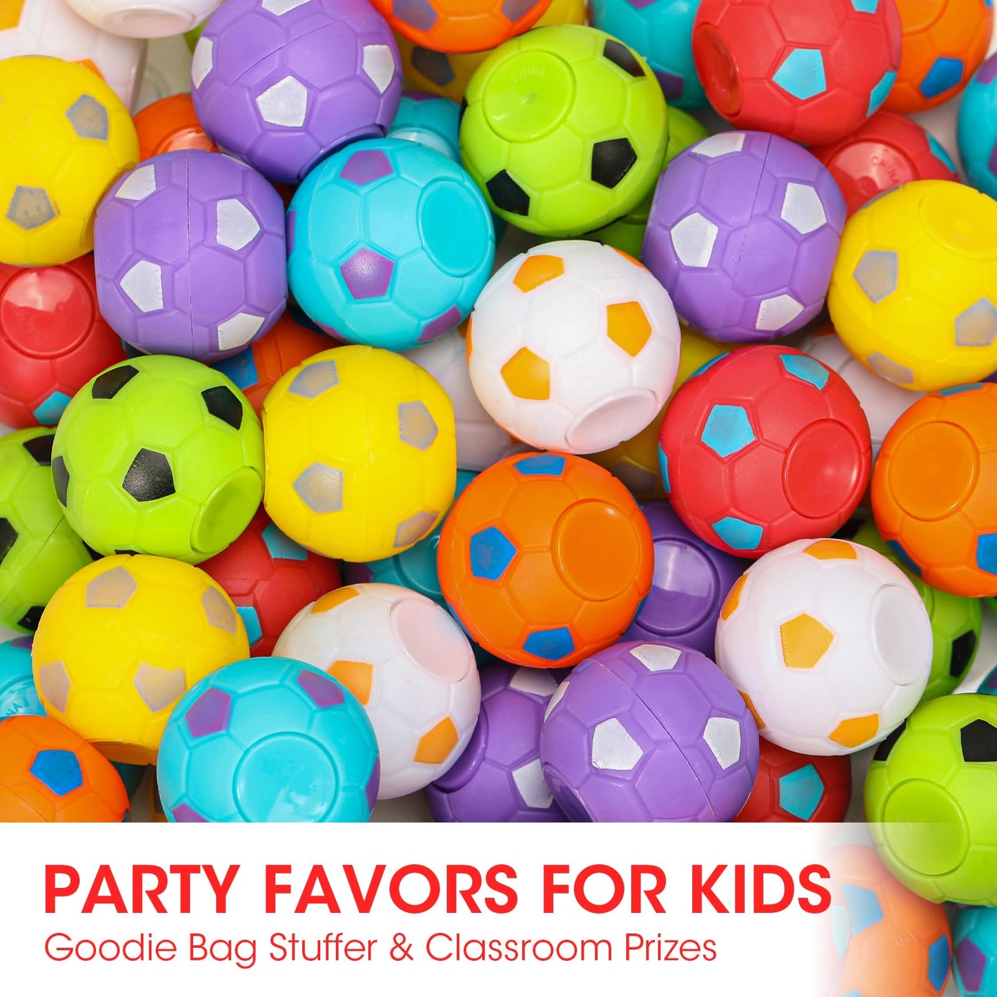 AZEN 96-Piece Soccer Ball Mini Fidget Spinners — Party Favors & Goody Bag Fillers