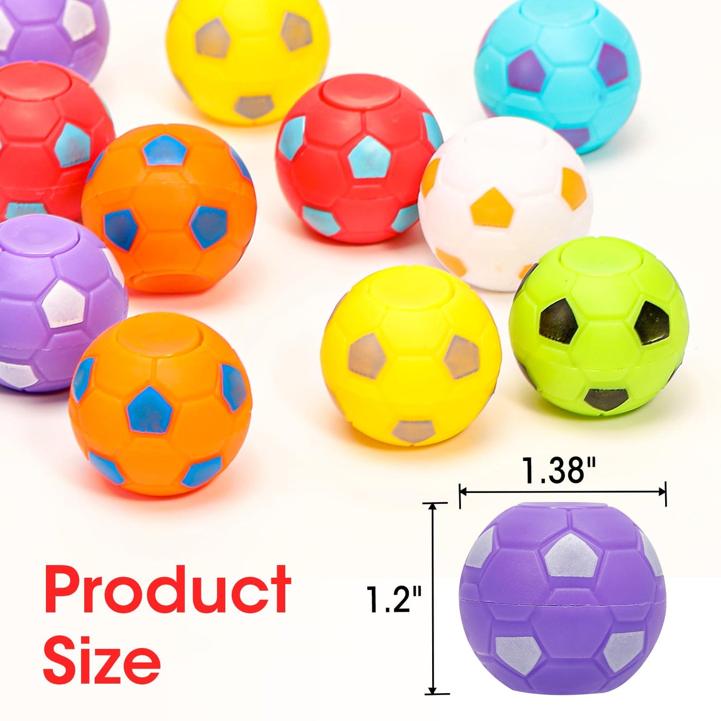 AZEN 96-Piece Soccer Ball Mini Fidget Spinners — Party Favors & Goody Bag Fillers