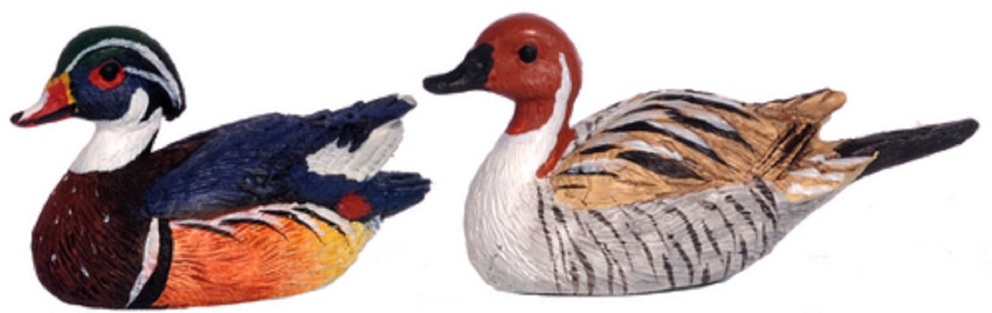 Aztec Imports Dollhouse Miniature Duck Decoys Set – 1:12 Scale, 2-Piece