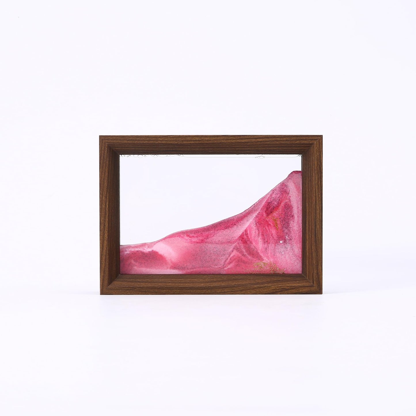 AzureLeap Moving Sand Art – 3D Deep Sea Sand Scene in Pink, 6in Wood Frame