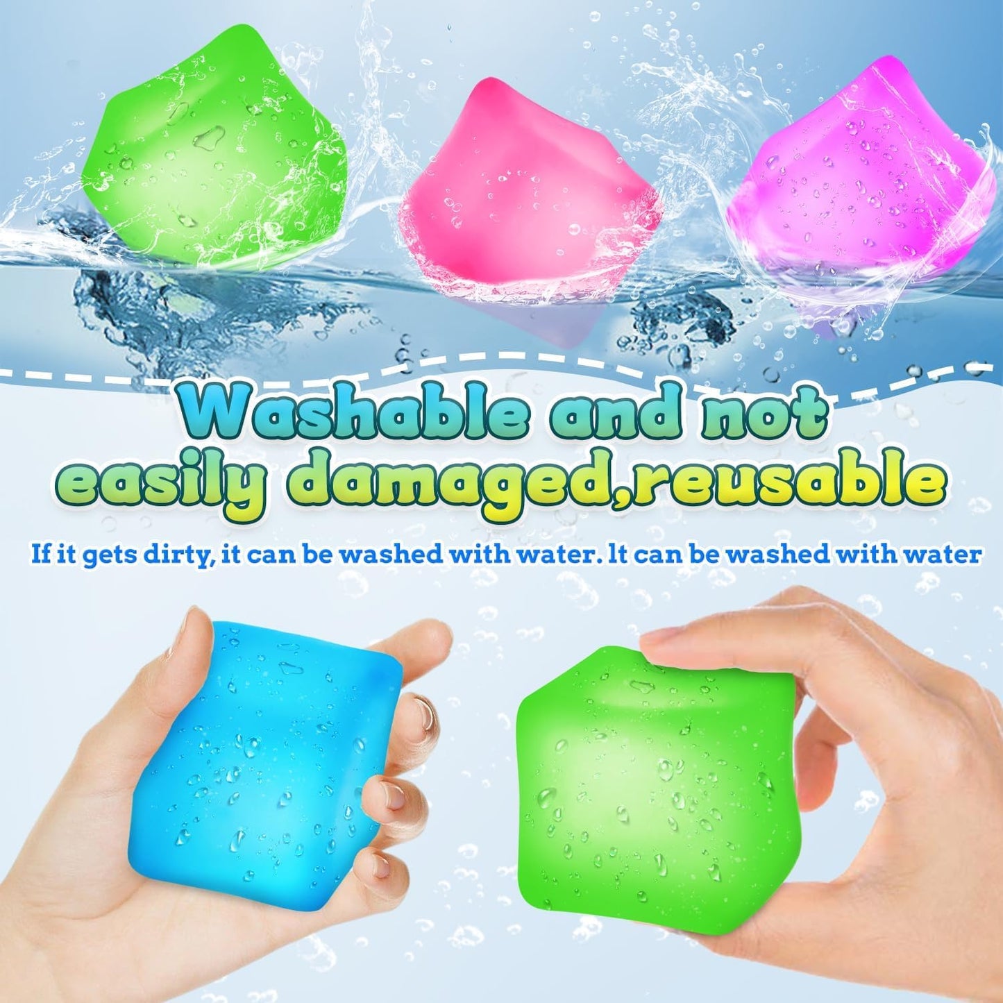 Azurphoric 3Pcs Stress Cube Squishy Toys – Slow Rising, Quiet Fidget Balls for Focus & Calm