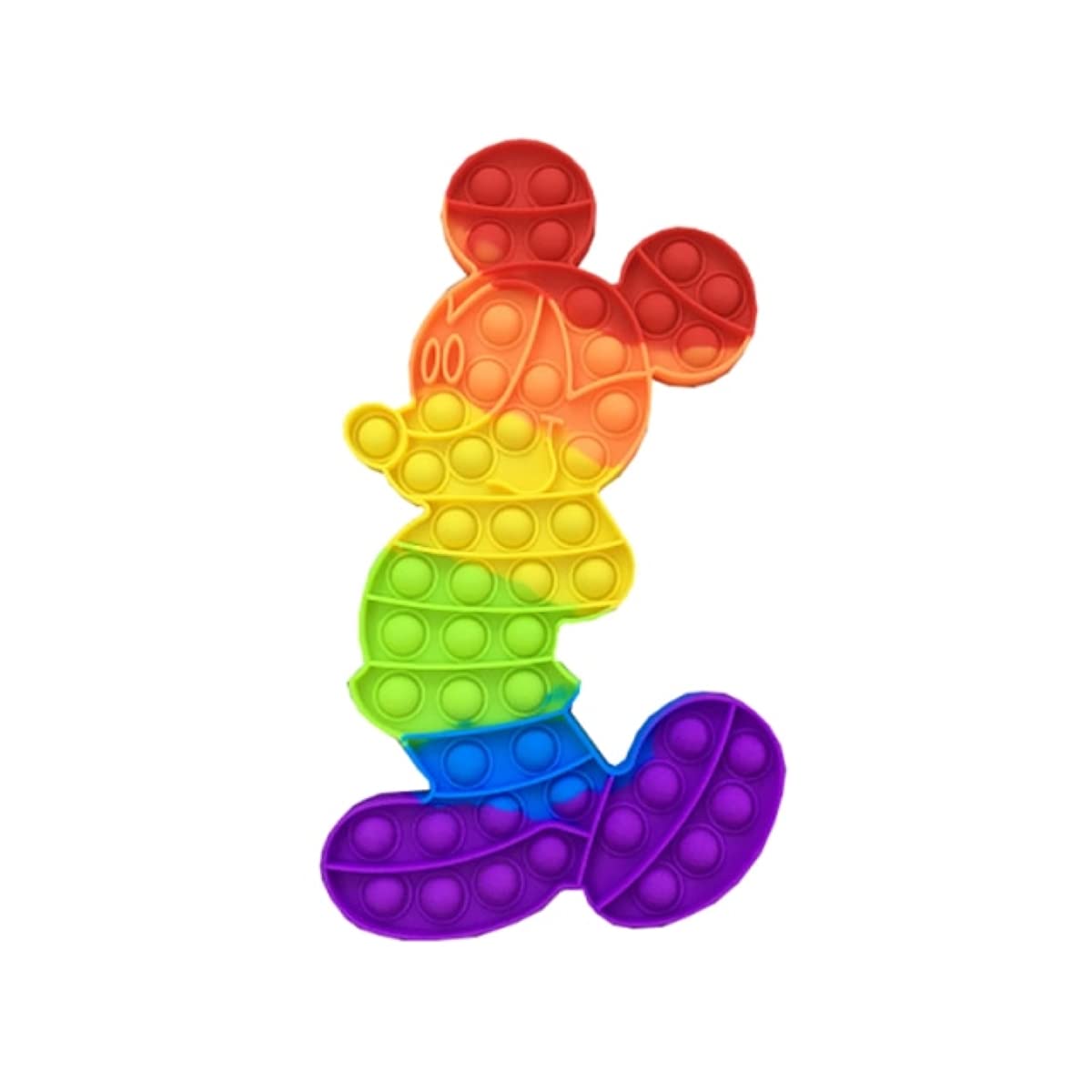 Azsure Lifestyle Large Sensory Silicone Pop It Rainbow Mouse – Stress Relief & Focus