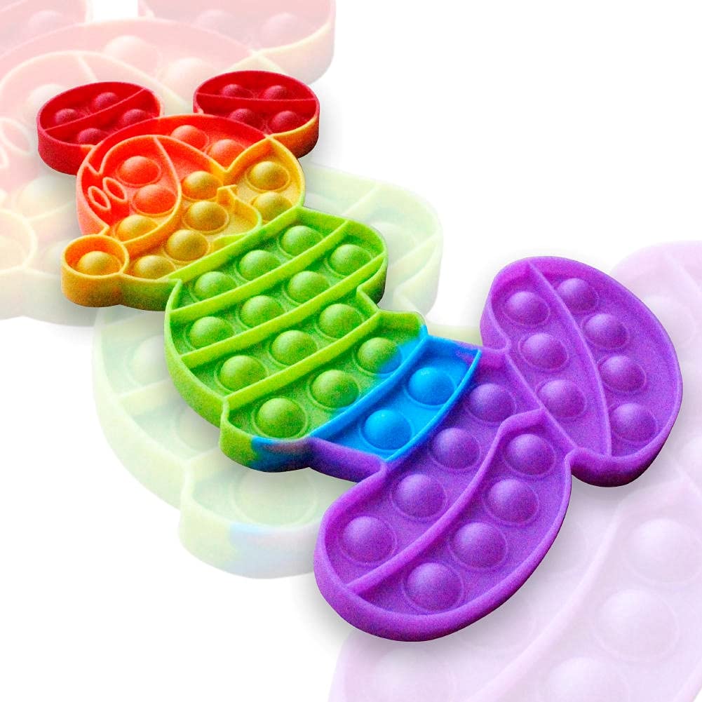 Azsure Lifestyle Large Sensory Silicone Pop It Rainbow Mouse – Stress Relief & Focus