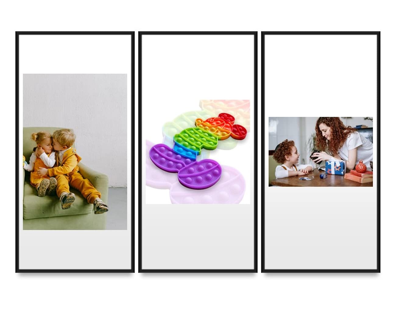 Azsure Lifestyle Large Sensory Silicone Pop It Rainbow Mouse – Stress Relief & Focus