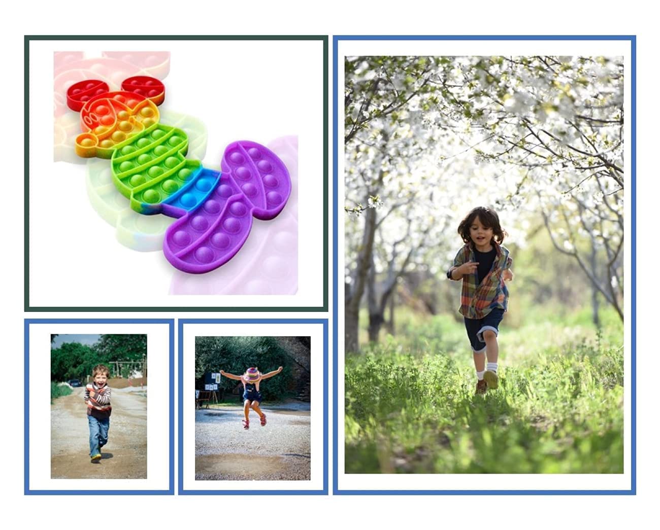 Azsure Lifestyle Large Sensory Silicone Pop It Rainbow Mouse – Stress Relief & Focus