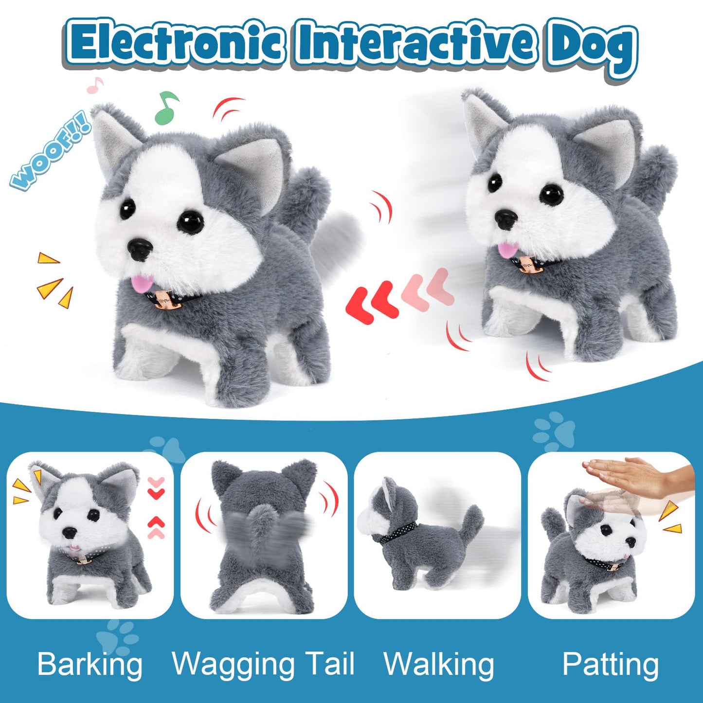 B Bascolor 22Pcs Dog Toys Vet Kit – Interactive Husky Doctor Playset for Kids