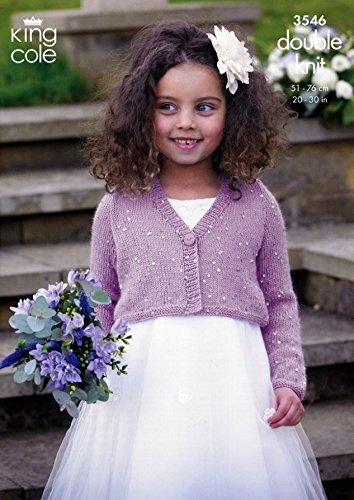 King Cole Children's Cardigans Galxay DK Knitting Pattern 3546