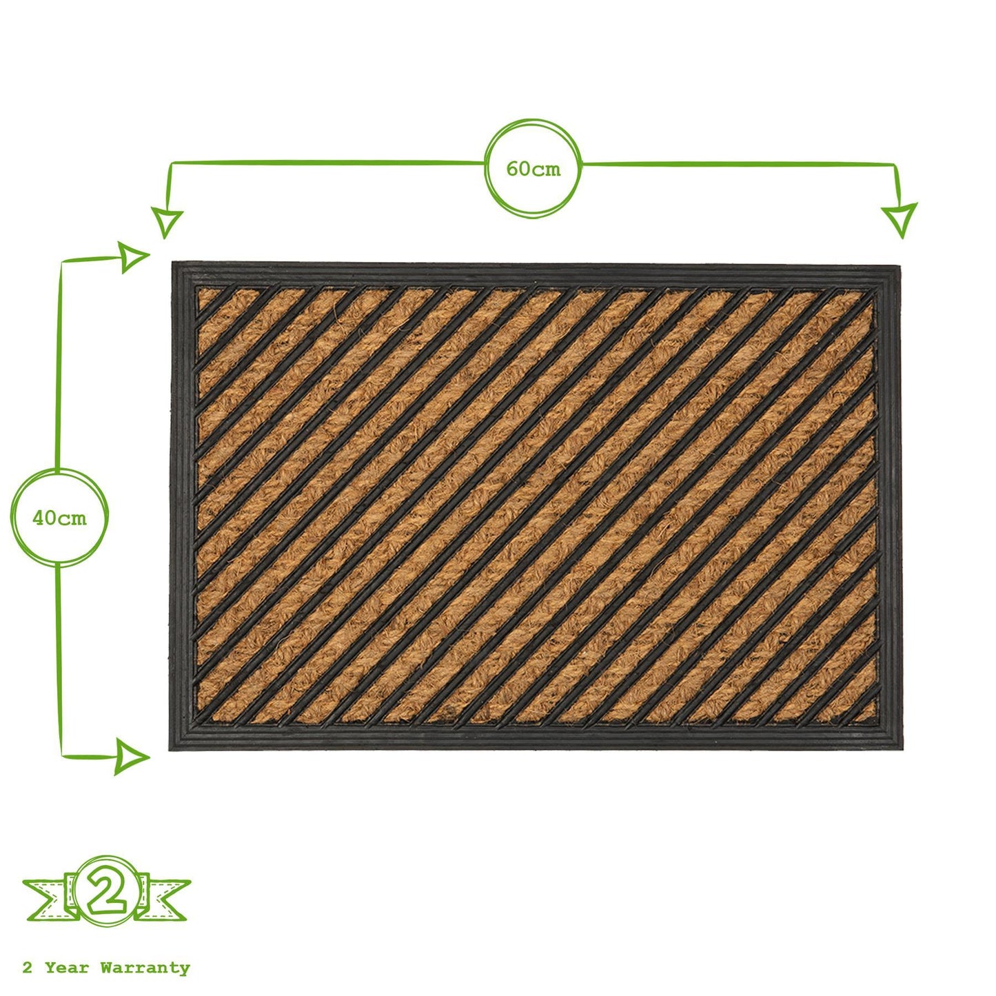 60cm x 40cm Diagonal Heavy Duty Door Mat
